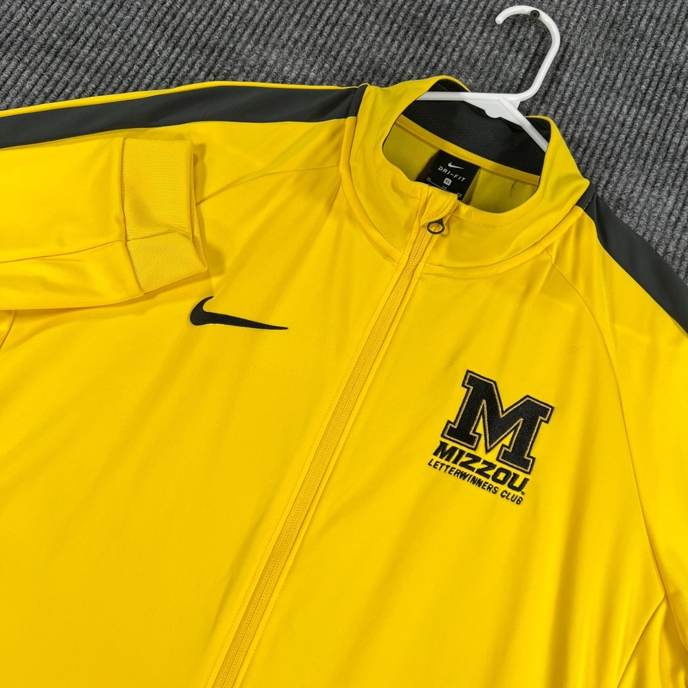 Missouri Tigers Mizzou Shirt Jacket Mens XL Extra Large Yellow Long Sleeve Nike